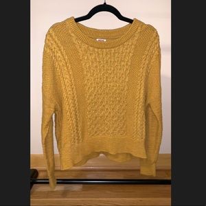 Mustard cable sweater